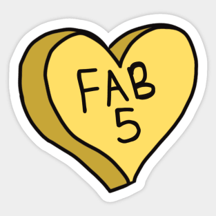 Fab 5 Sticker